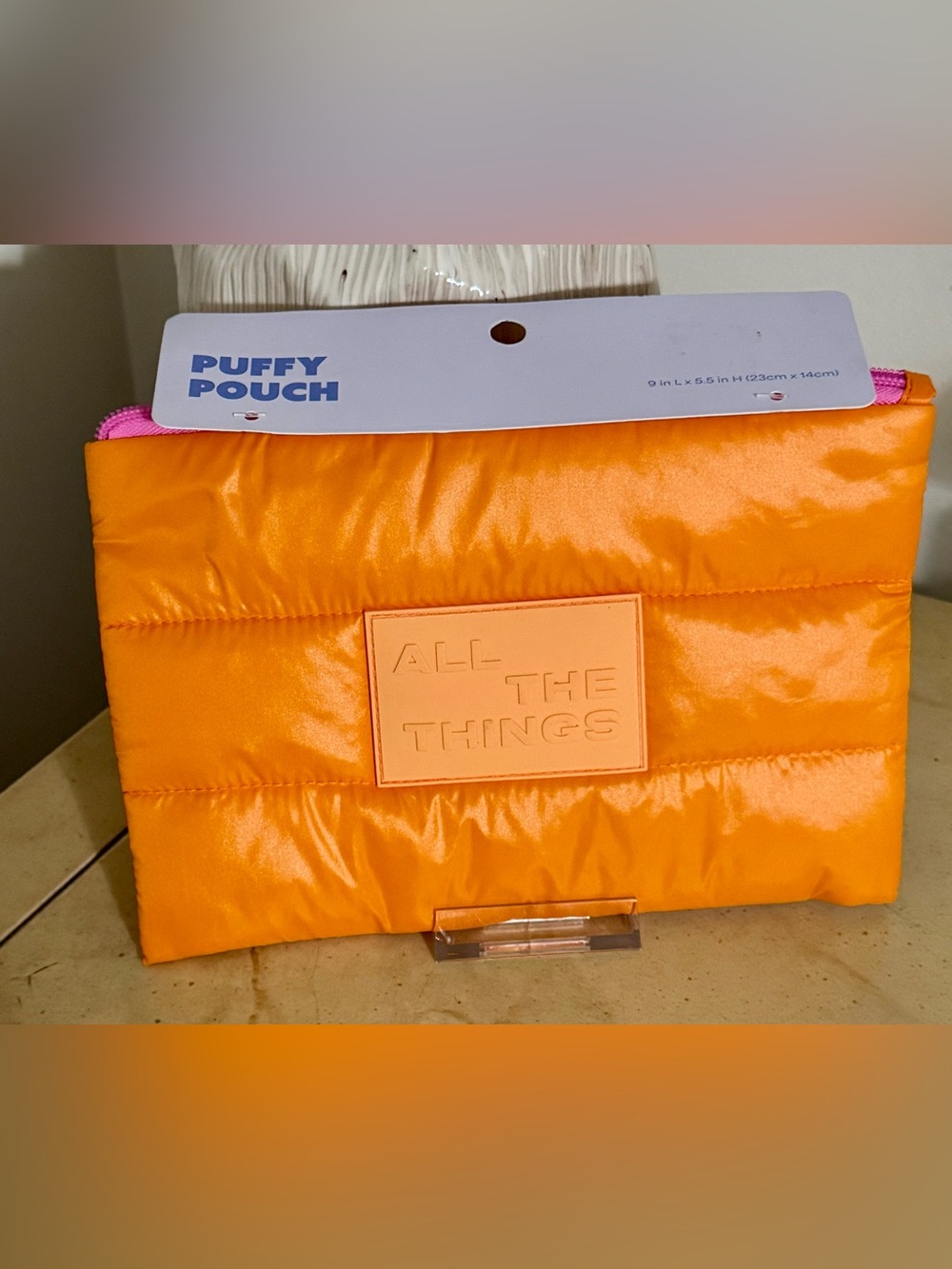 ALL THE THINGS PUFFY COSMETICS BAG NWT